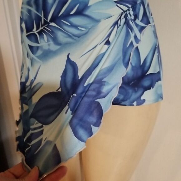 Vintage Jantzen Tropical Blue Retro Mod One-Piece Swim Bathing Suit - Picture 8 of 15